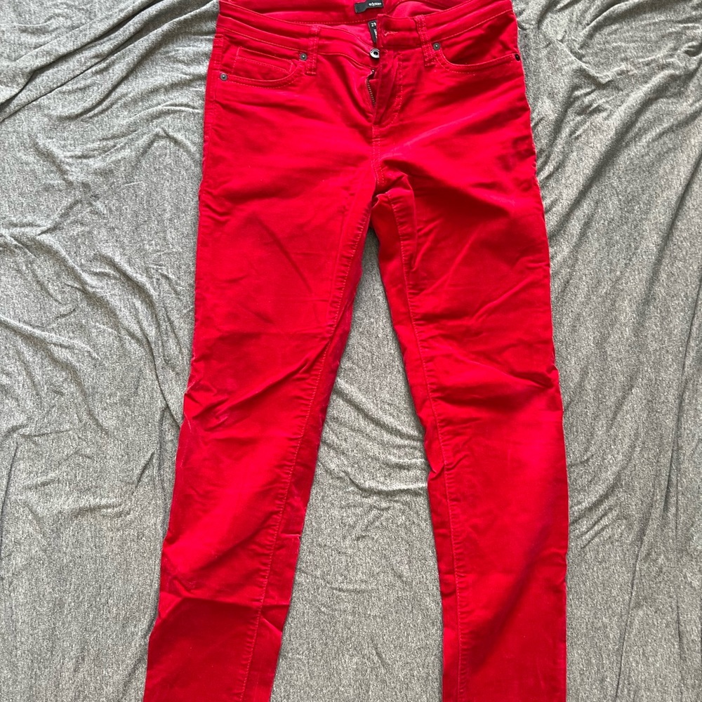 [Edyson] red corduroy skinny jeans